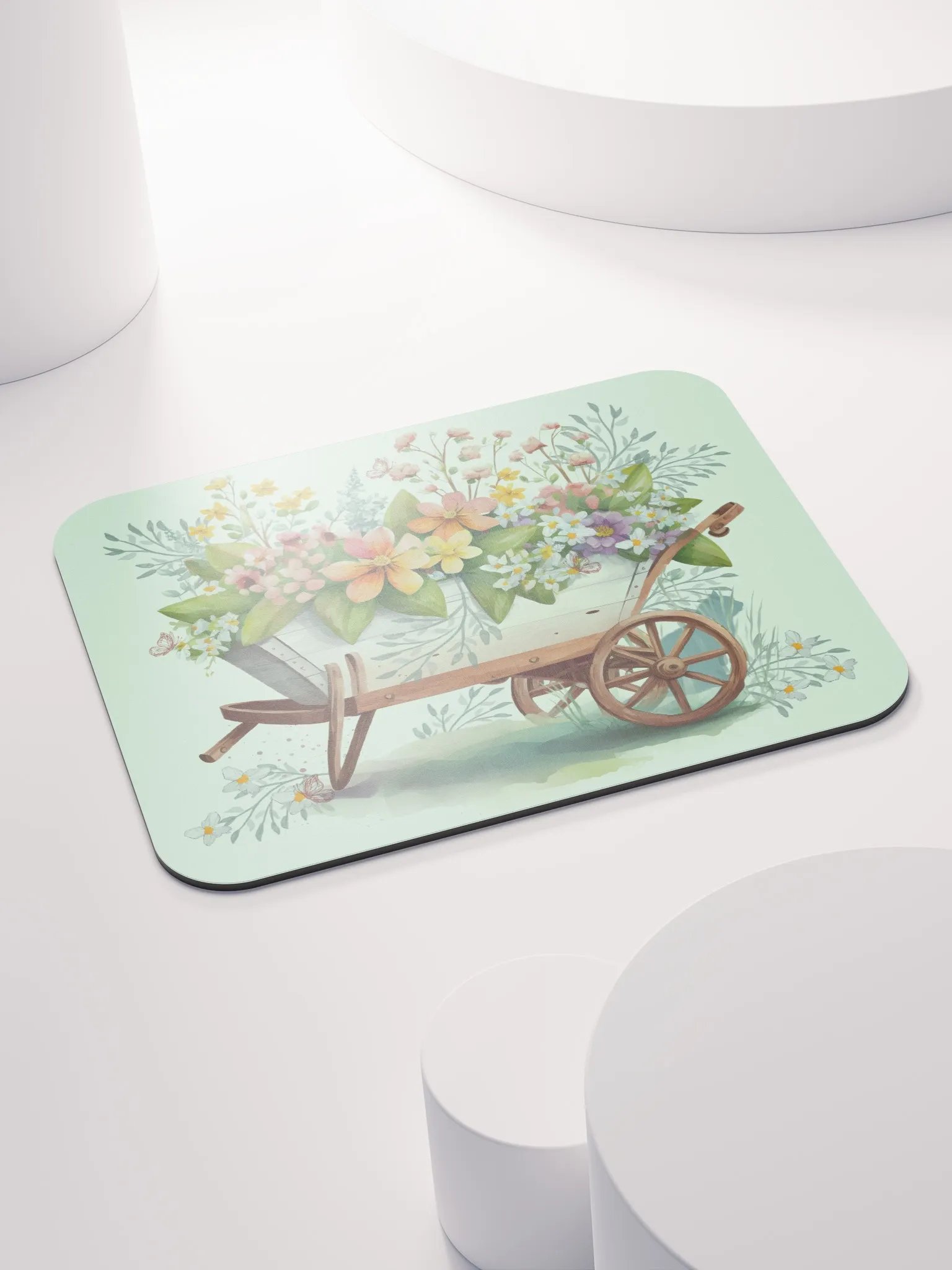 Old Wheelbarrow Full Of Flowers Mousepad product image (4)