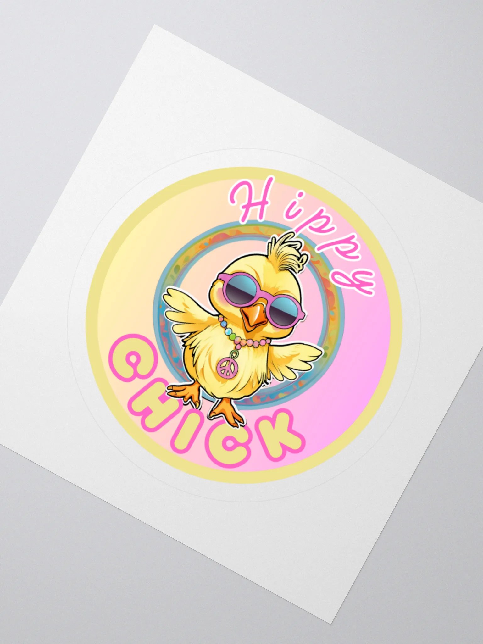 Cute Hippy Chick Easter Sticker product image (5)