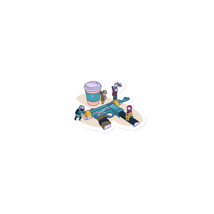 BeccaSomething Chibi SMG Die-Cut Magnets product image (1)