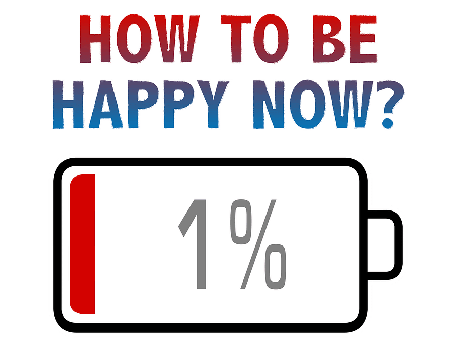 How To Be Happy Now? with Battery at 1% T-Shirt product image (2)