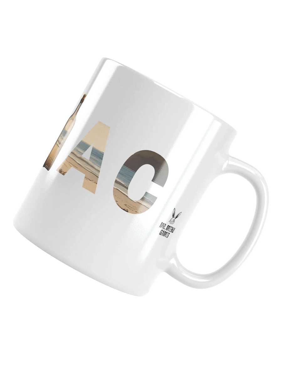 Beach Bottle MANIAC White Glossy Mug With Manic Bunny Logo product image (6)
