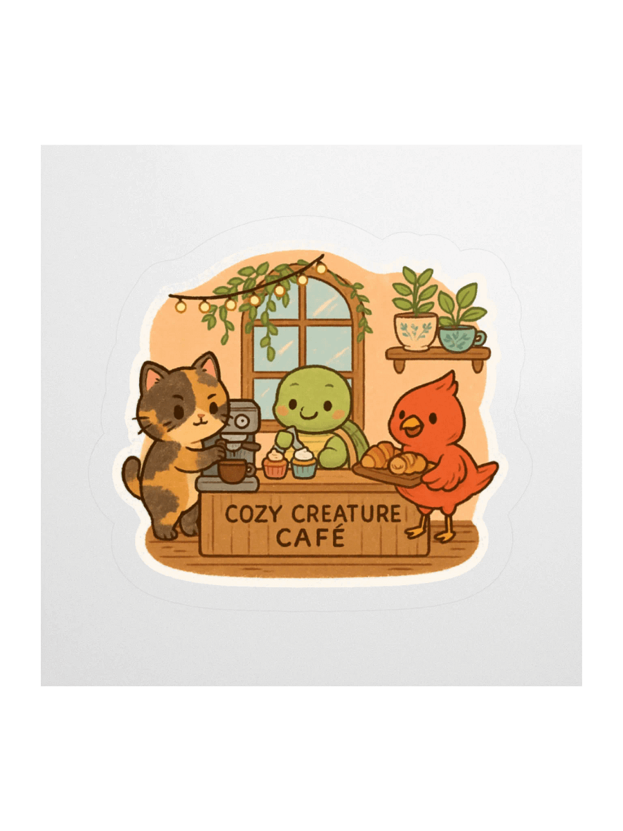 Cozy Creature Café Sticker product image (2)