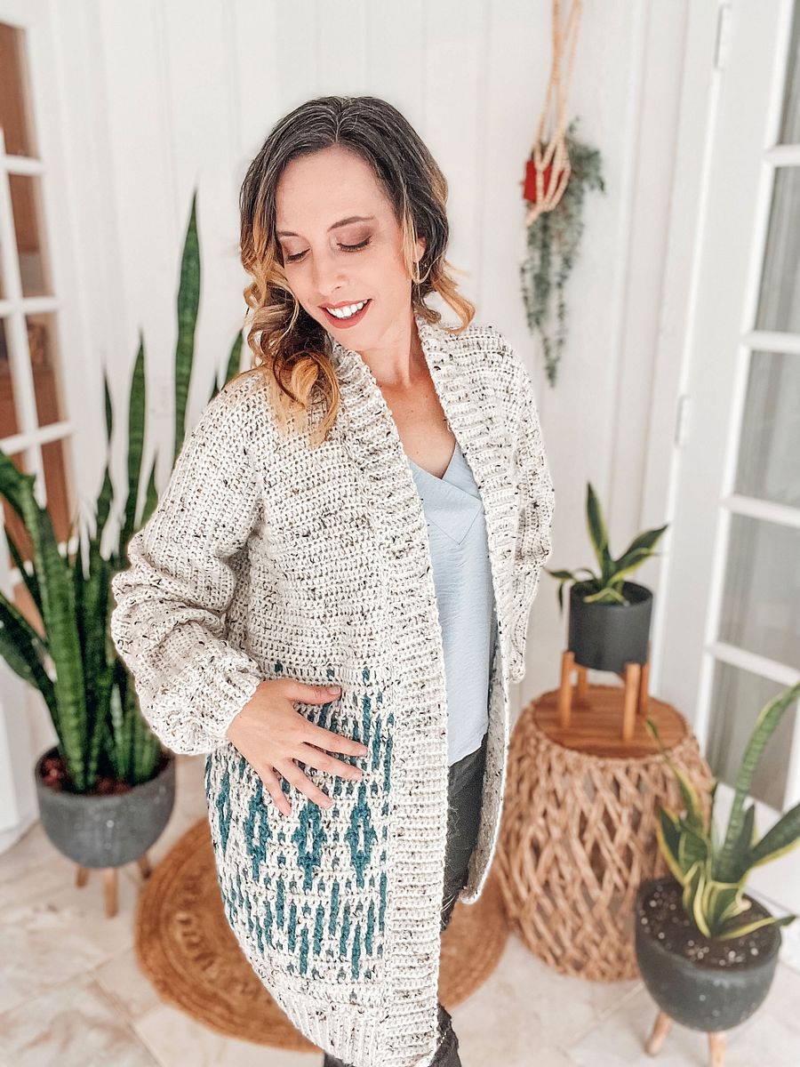 Wish Upon A Star Crochet Cardigan - Learn to Crochet an Easy Mosaic Cardigan product image (7)