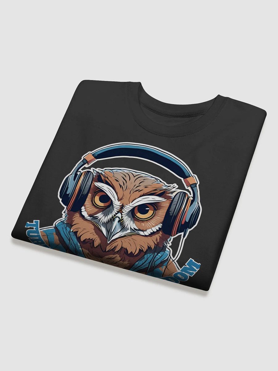 Turn Up The Wisdom Owl Wearing Headphones Sweatshirt product image (4)