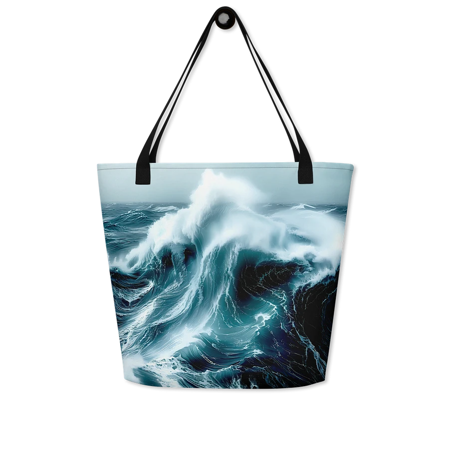 Tote Bag: Dramatic Seascape Ocean Waves Turbulent Sea Ocean Lover Design product image (8)