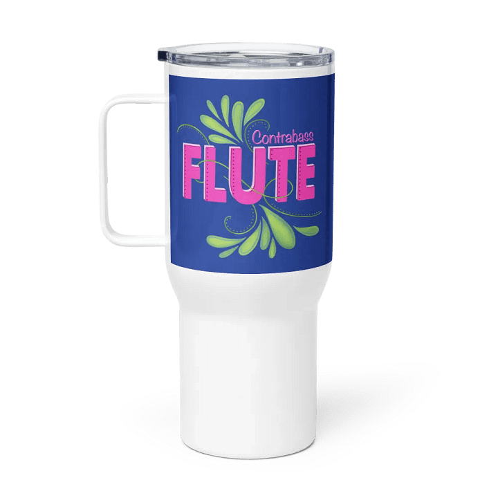 Flute Flourish Travel Mug with Handle - Contrabass product image (2)