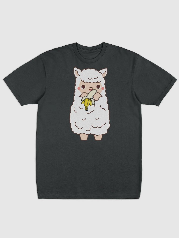 Llama Eating a Banana (Heavyweight Tee) product image (1)