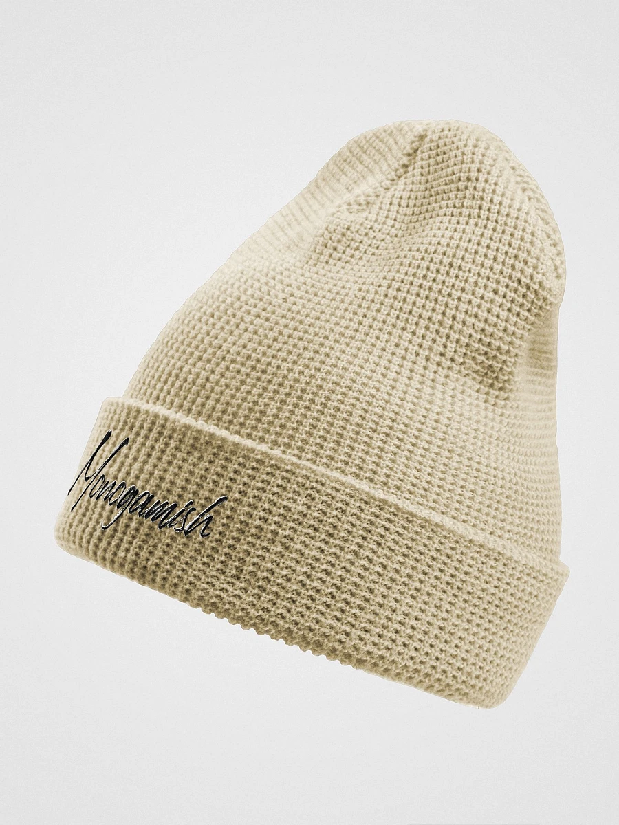 Monogamish embroidered waffle beanie product image (8)