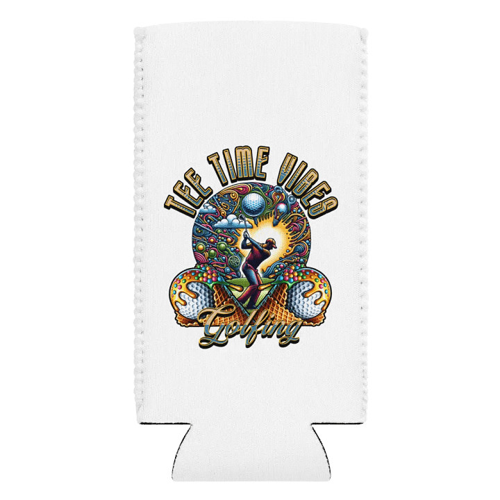Tee Time Vibes Golfing Can Cooler product image (1)