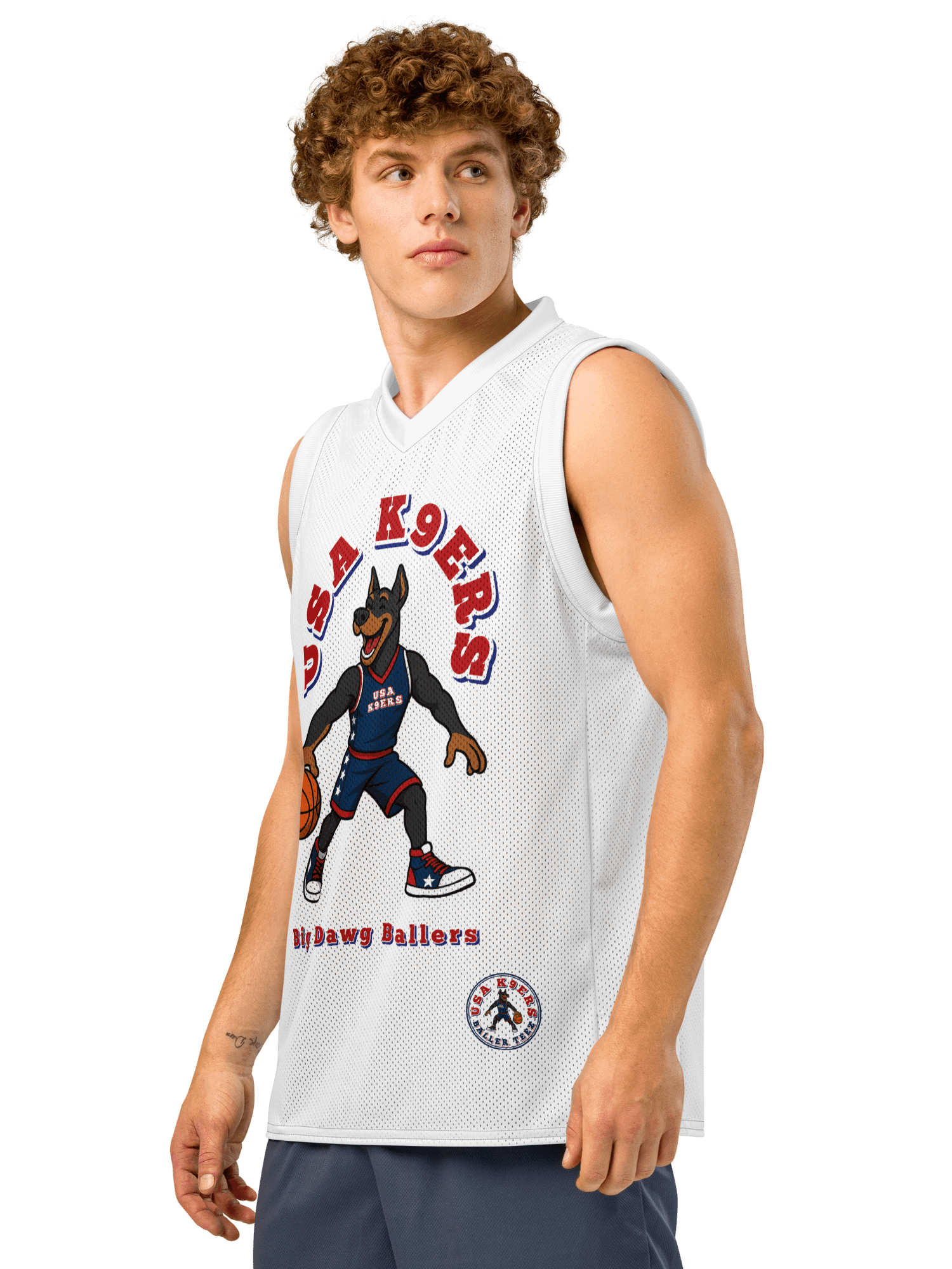 USA K9ERS Doberman Premium Basketball Jersey product image (4)