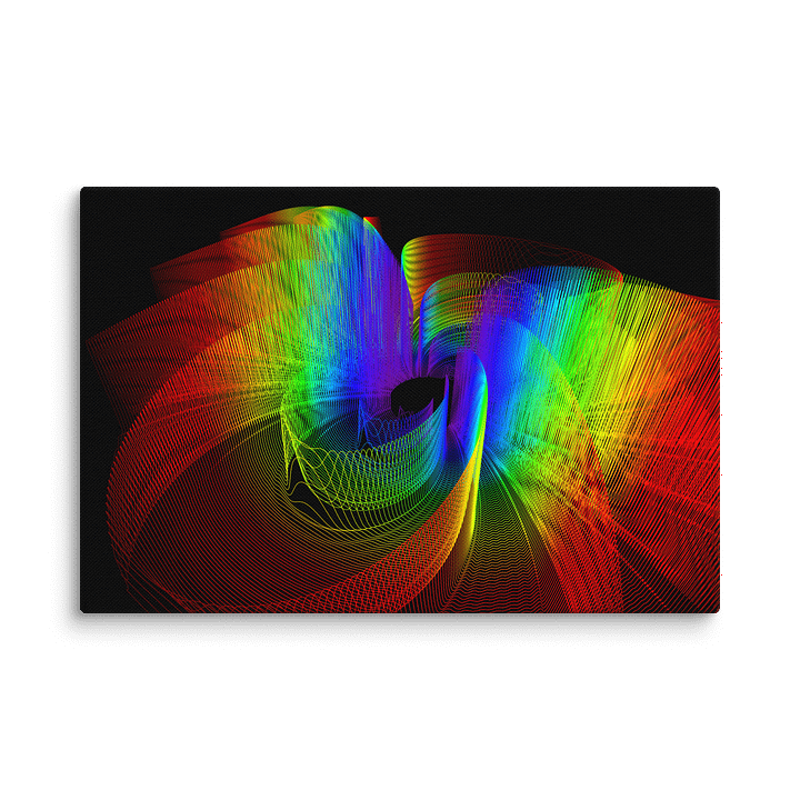 Sparse Spectral Spaceport Sigma - Diffraction Curves Physics Art Canvas Print product image (1)