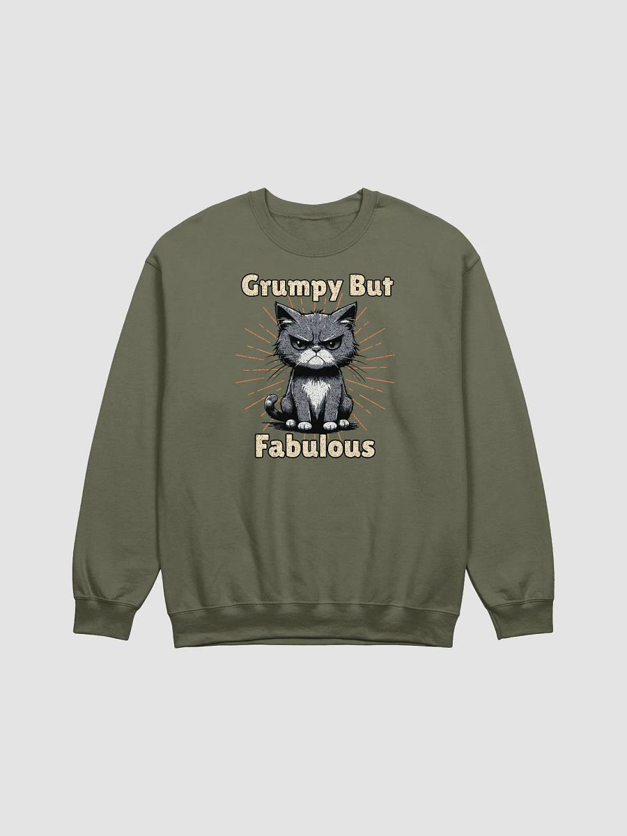 Grumpy But Fabulous Cat Crewneck Sweatshirt product image (13)