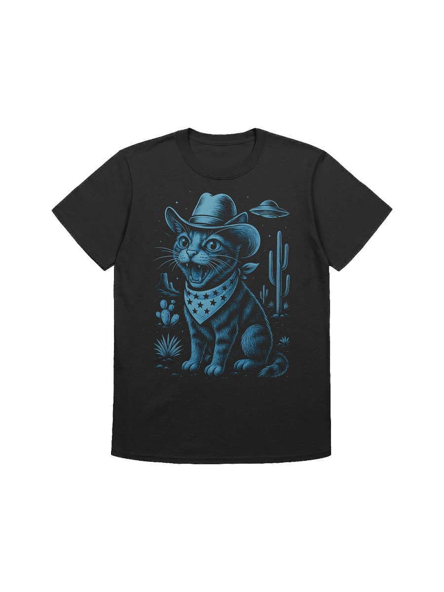 UFO Cowboy Tabby Cat T-Shirt product image (2)