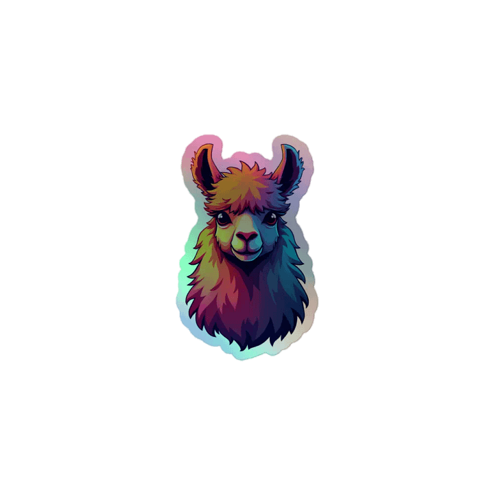 Lively Llama Holographic Sticker Sheet product image (1)