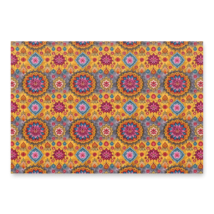 Wrapping Paper with Indian Sari Pattern Inspired Watercolor Design product image (1)