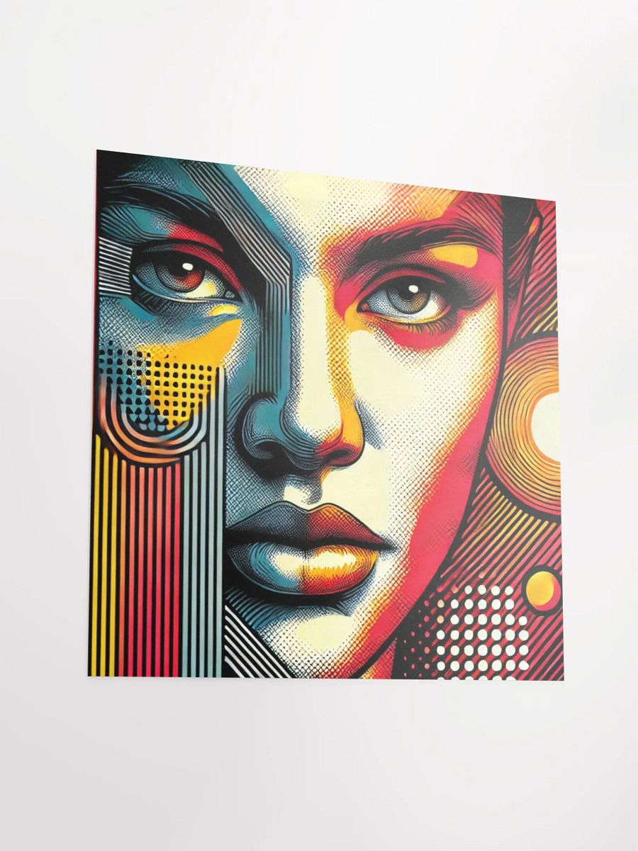 Vibrant Muse: Abstract Woman Face Poster product image (3)