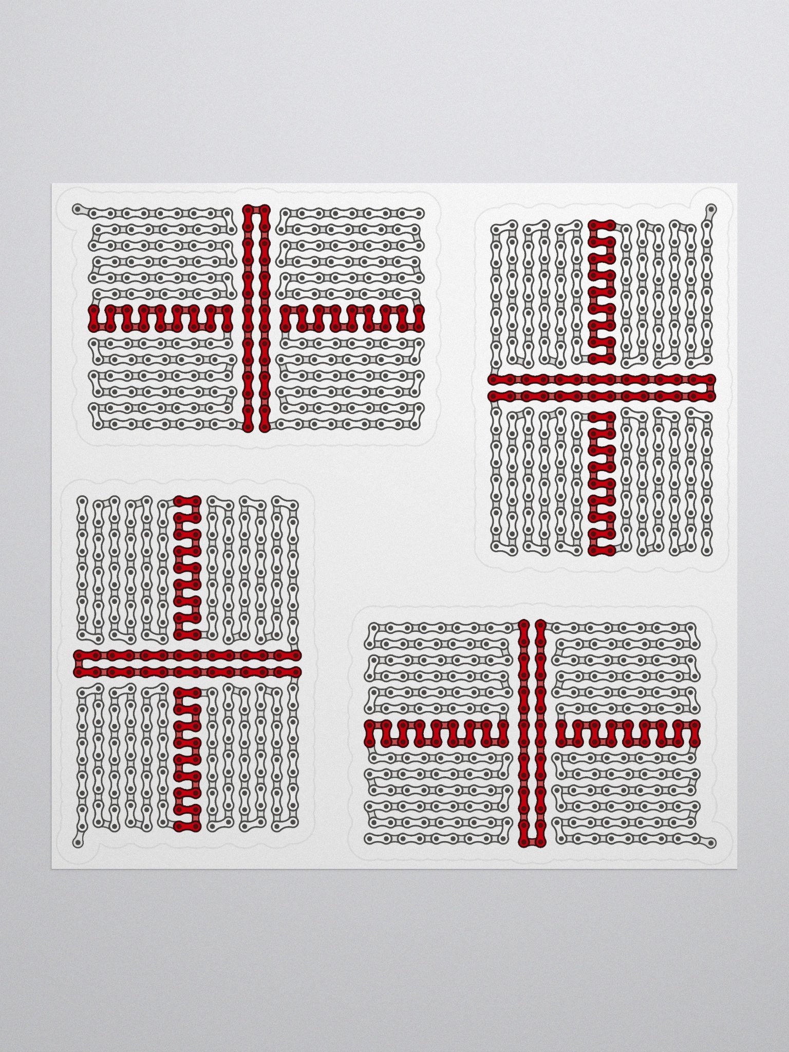 England Bike Chain Flag Sticker 4 Pack product image (1)
