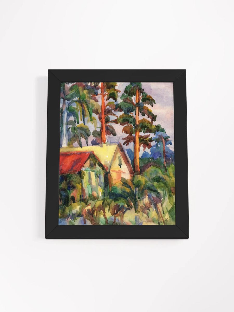 Enchanted Pine Forest Matte Poster - Cottages in Pine Forest product image (2)