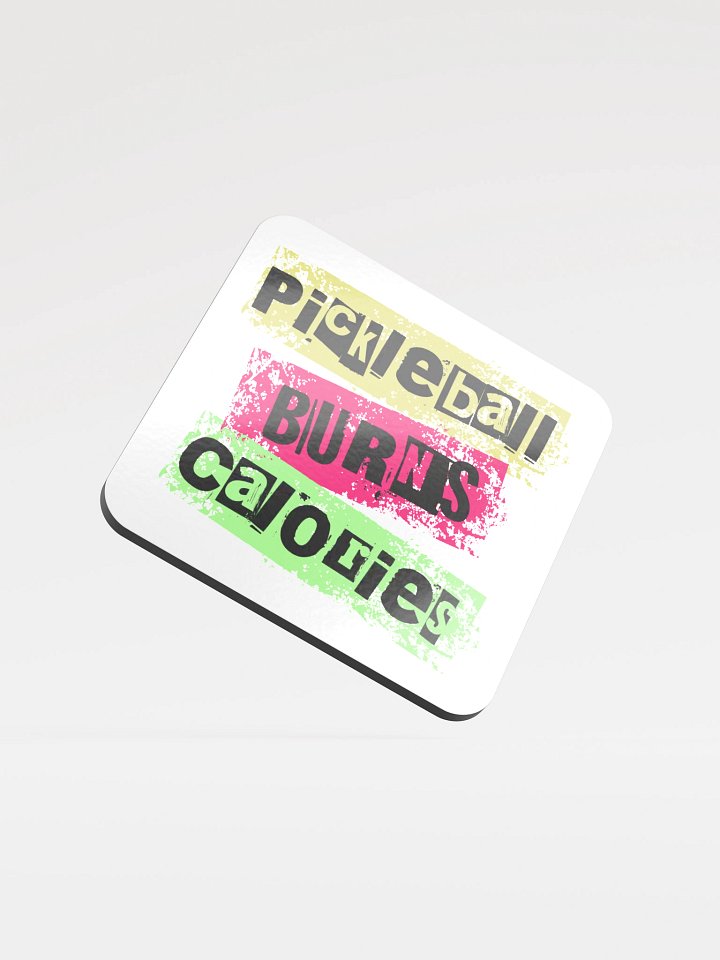 Pickleball Burns Calories Vibrant Coaster product image (2)