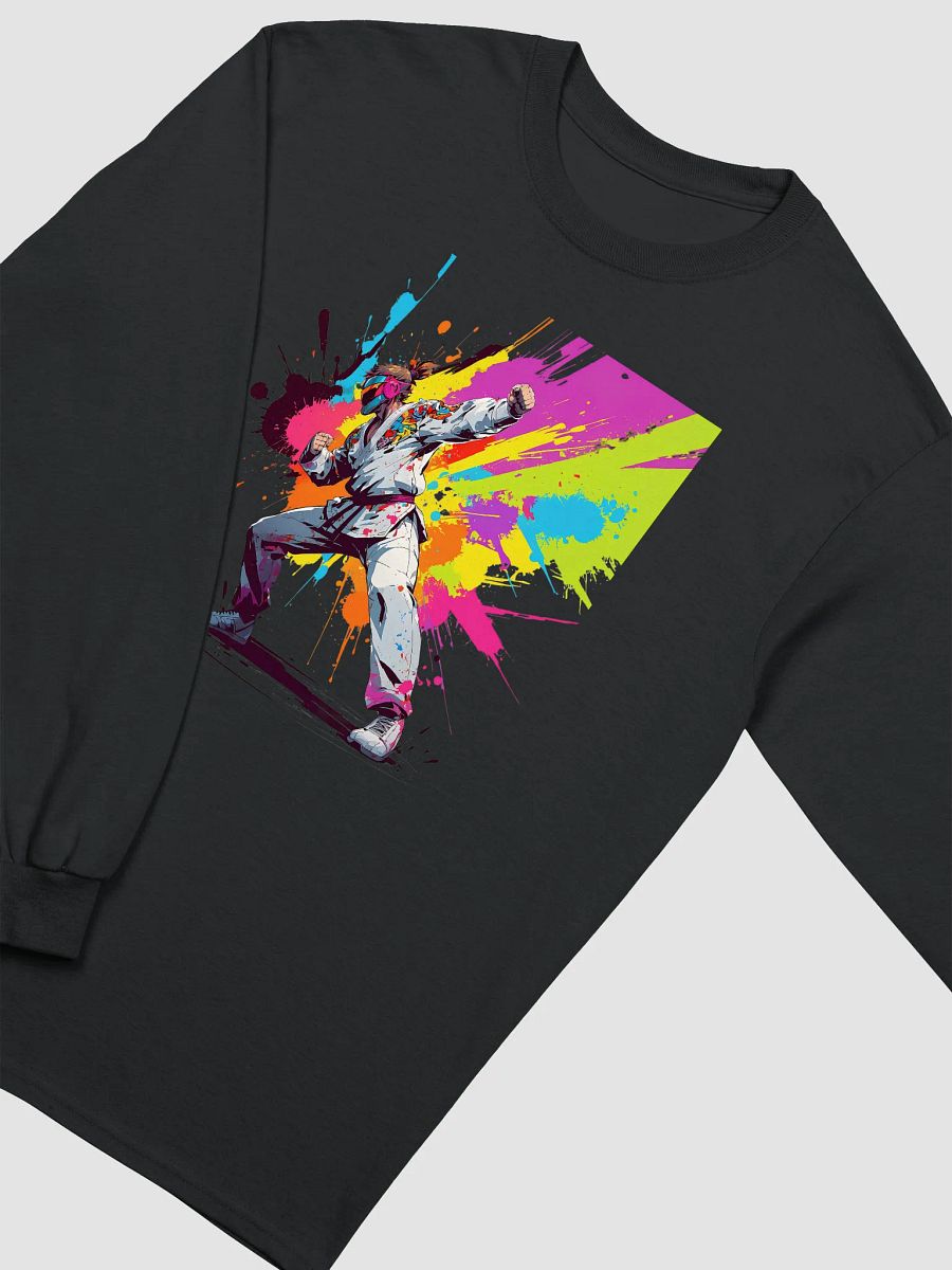 Gildan Ultra Cotton Long Sleeve T-Shirt ( D_0144_Color Kick Taekwondo Boy of the Streets ) product image (29)