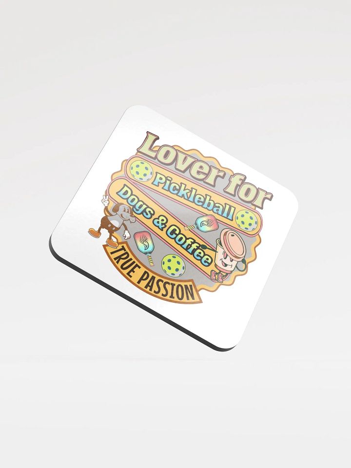 Lover For Pickleball Dogs And Coffee Passionate Coaster Set product image (1)