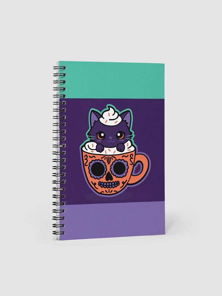 Sugar Skull Kitten Mug Dotted Spiral Notebook product image (1)