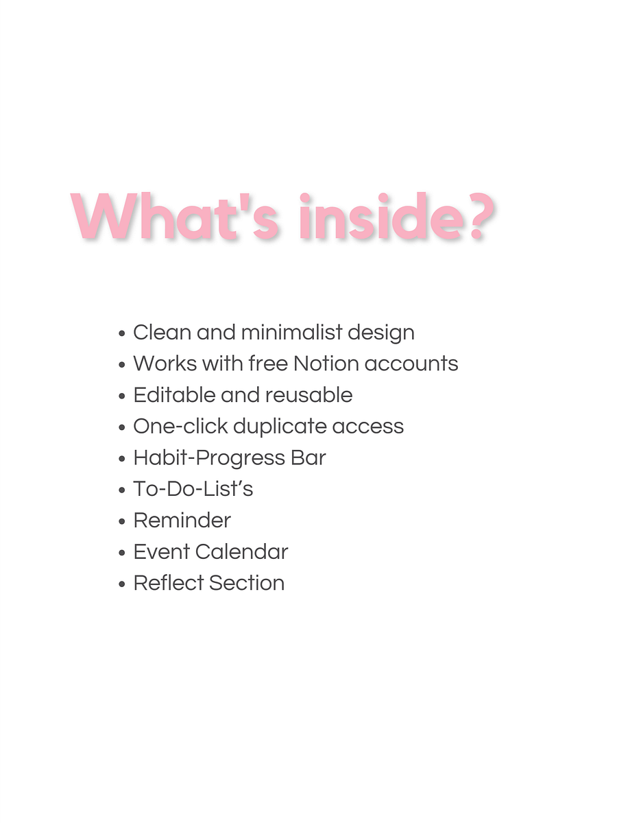 Minimalist Notion Habit Tracker – ADHS Friendly product image (3)