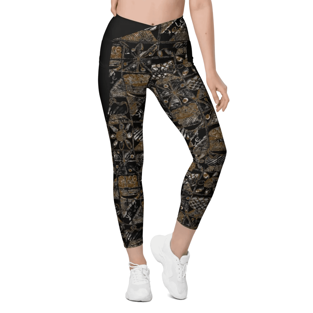 Festivity Print Crossover Leggings with Pockets product image (10)