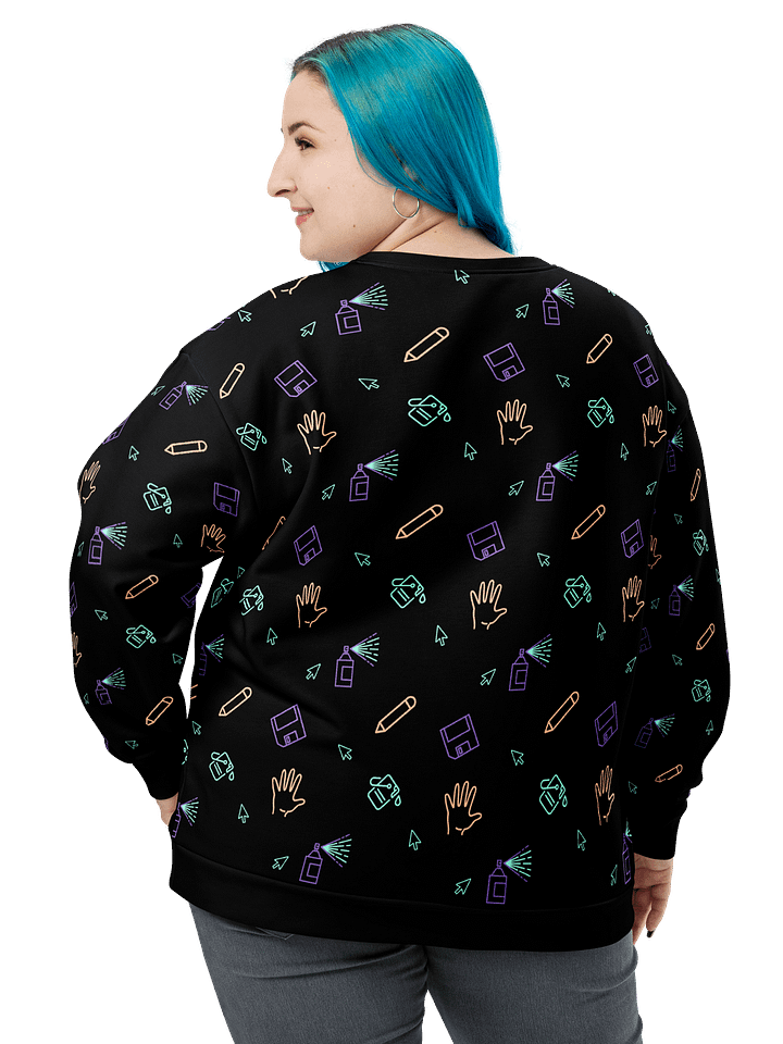 Computer lab pattern sweatshirt product image (2)