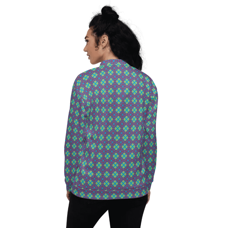 Multi Colored Batik Pattern Bomber Jacket product image (7)