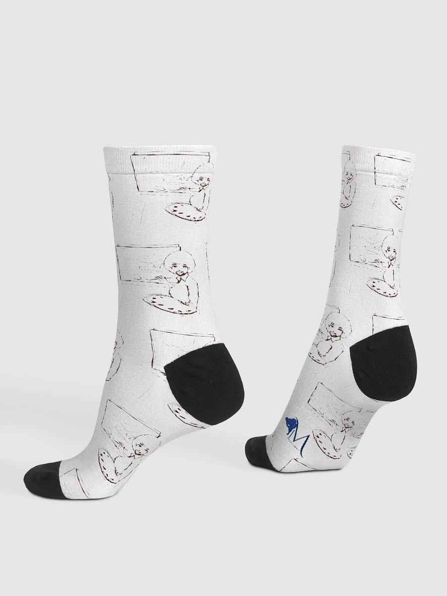 Boob Ross Socks (B+W) product image (4)