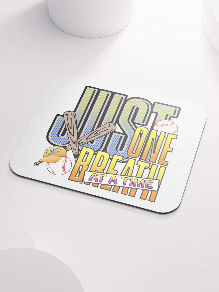 Just One Breath At A Time Baseball Lightning Strike Mouse Pad product image (3)