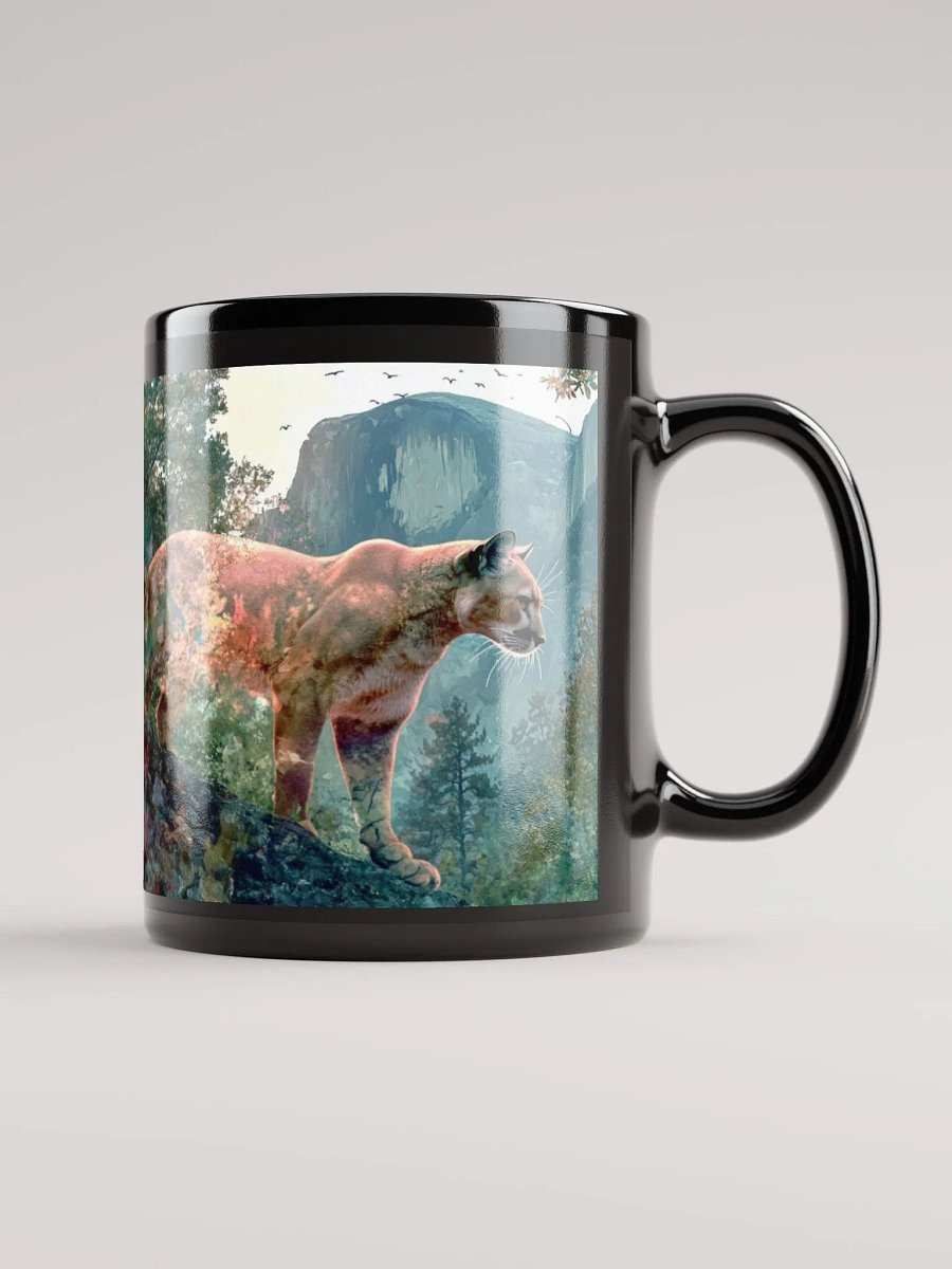 Mountain Lion, Black Glossy Mug product image (3)