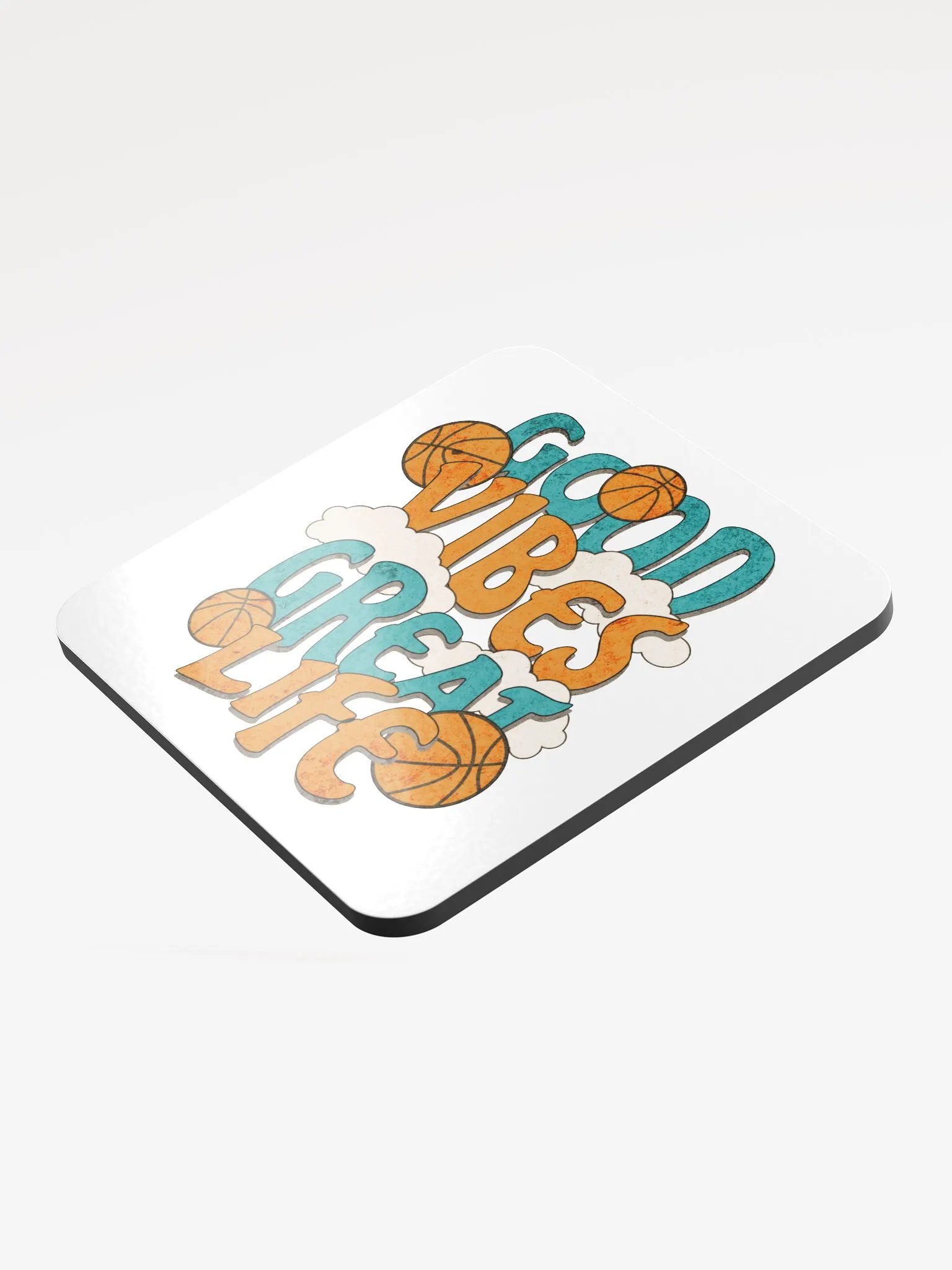 Good Vibes Great Life Basketball Coaster product image (4)