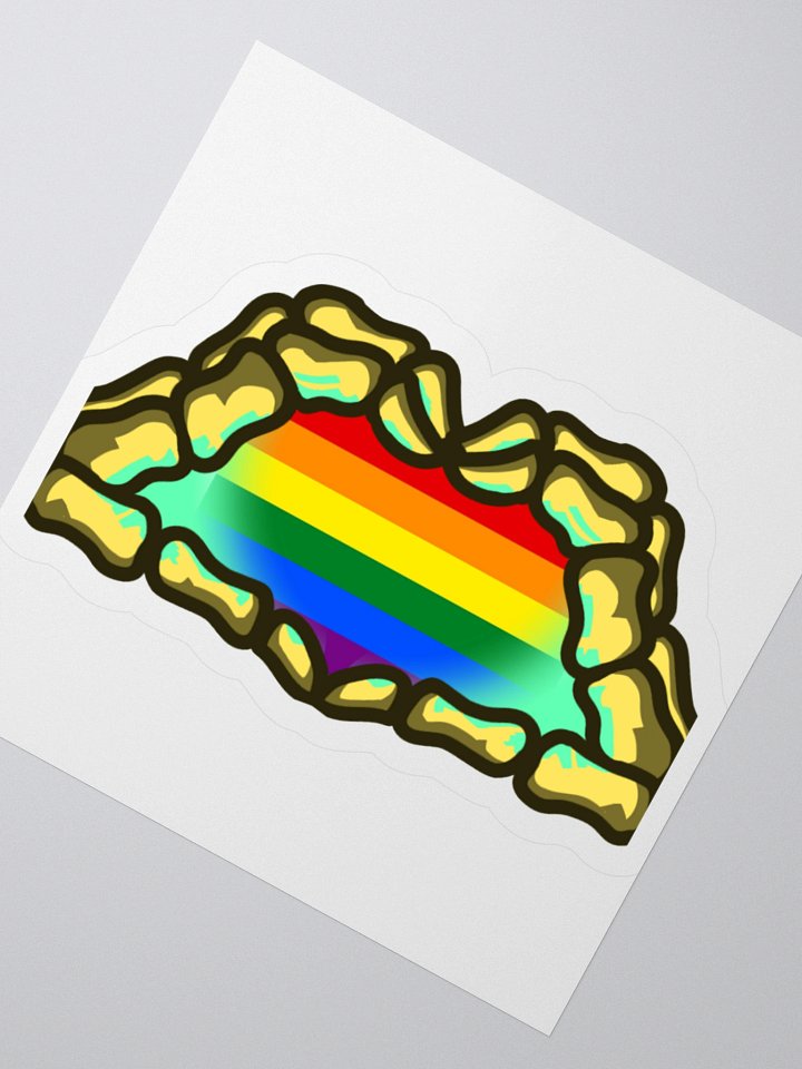 Pride Skeleton Hand Heart Sticker product image (2)