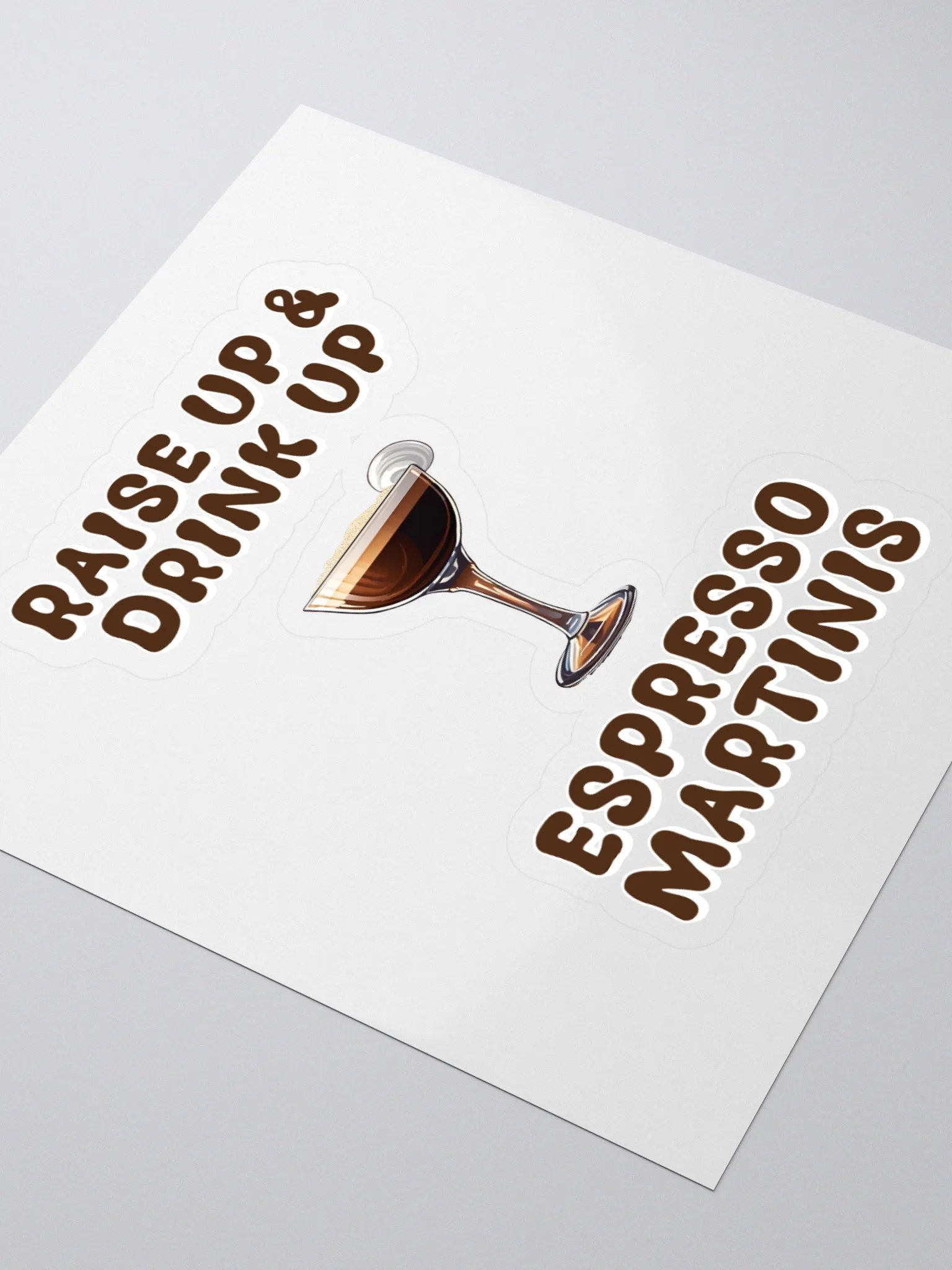 Raise Up And Drink Up - Coffee Lover's Design Sticker product image (3)