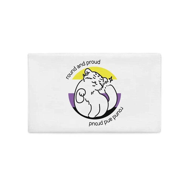 Round and Proud Manul Nonbinary Version - Pillow Case product image (2)