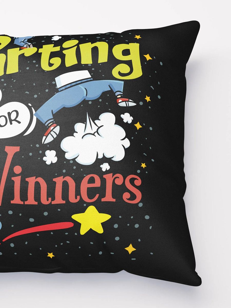 Farting is for Winners Indoor Pillow (Black) product image (3)