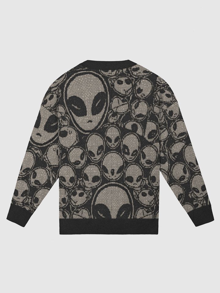 Galactic Voyager Alien Cardigan – Bold Extraterrestrial Knit Sweater for Men & Women | Sci-Fi Inspired Cozy Fashion product image (2)