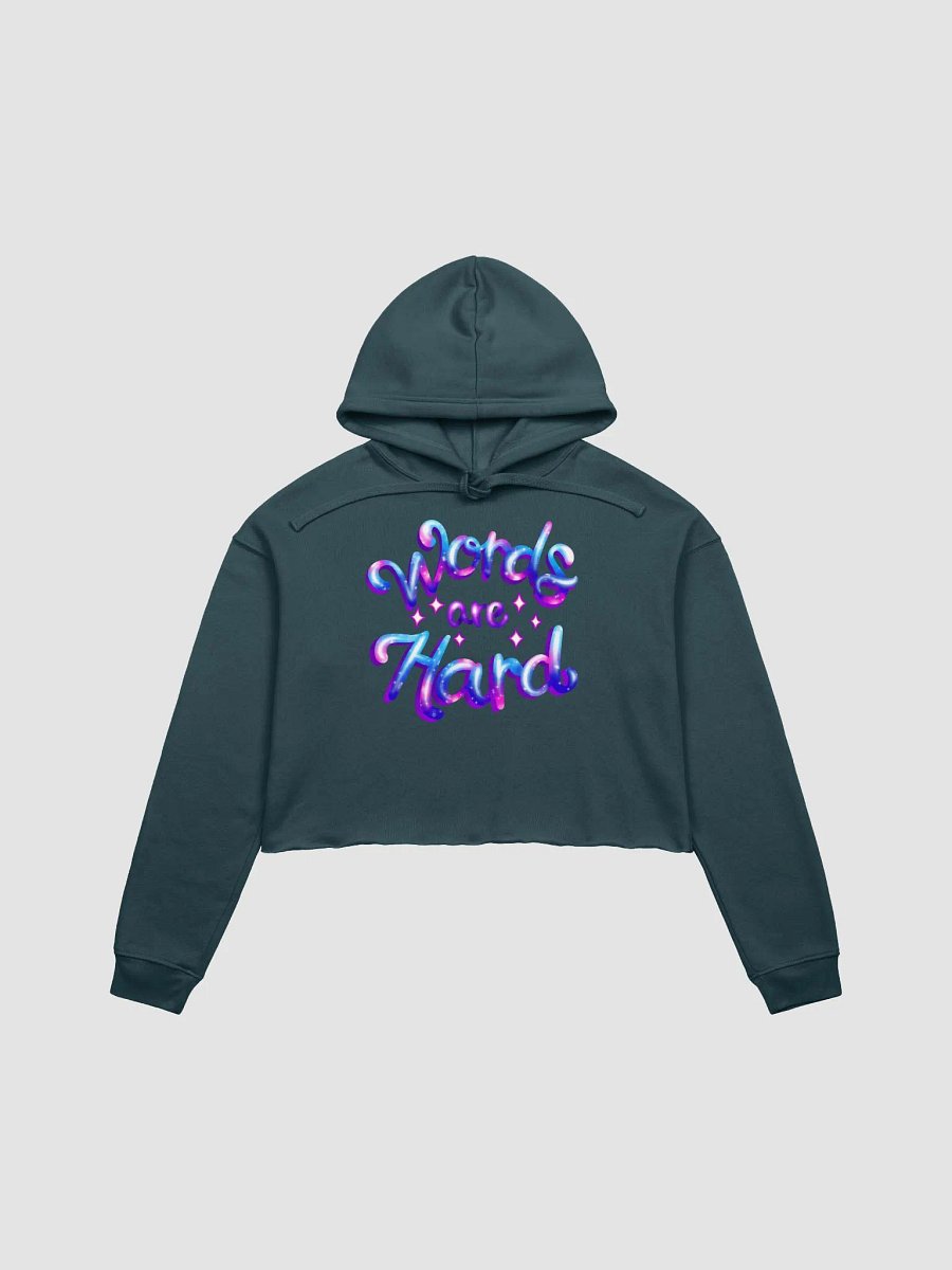 Cosmic Words Are Hard Fleece Crop Hoodie product image (1)