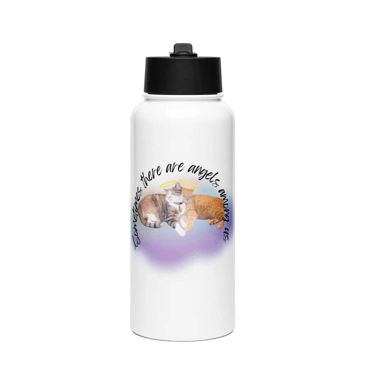 Angelic Feline Love Stainless Steel Bottle product image (1)