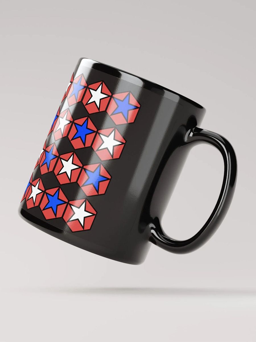 Stars Within Hexagons - Geometrical Design Black Mug product image (10)