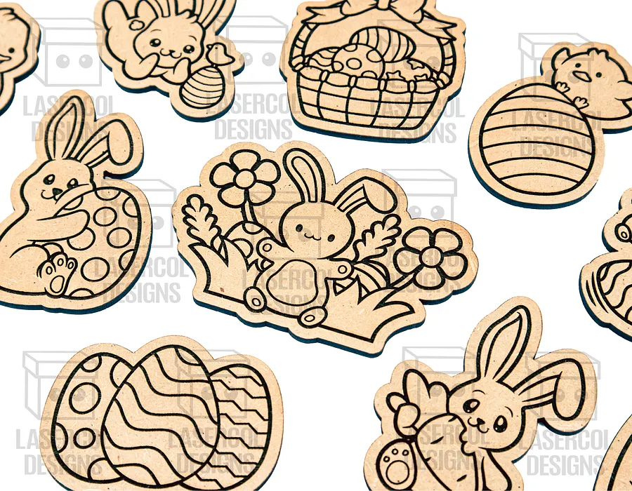 Easter Bunny Paint Kit DIY Cut Outs Set 1 - Laser Cut Files product image (7)