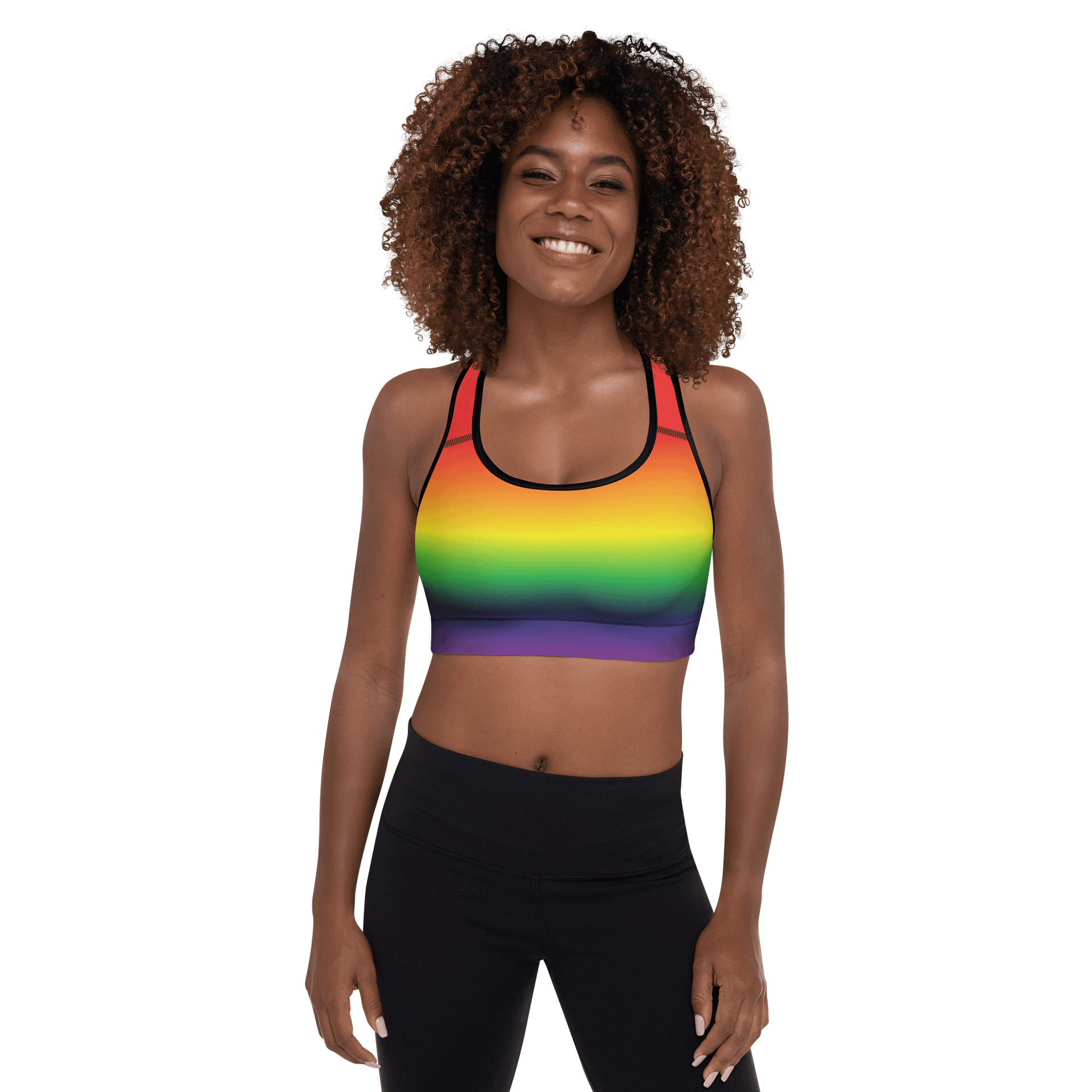 Rainbow Pride Gradient Padded Sports Bra product image (1)