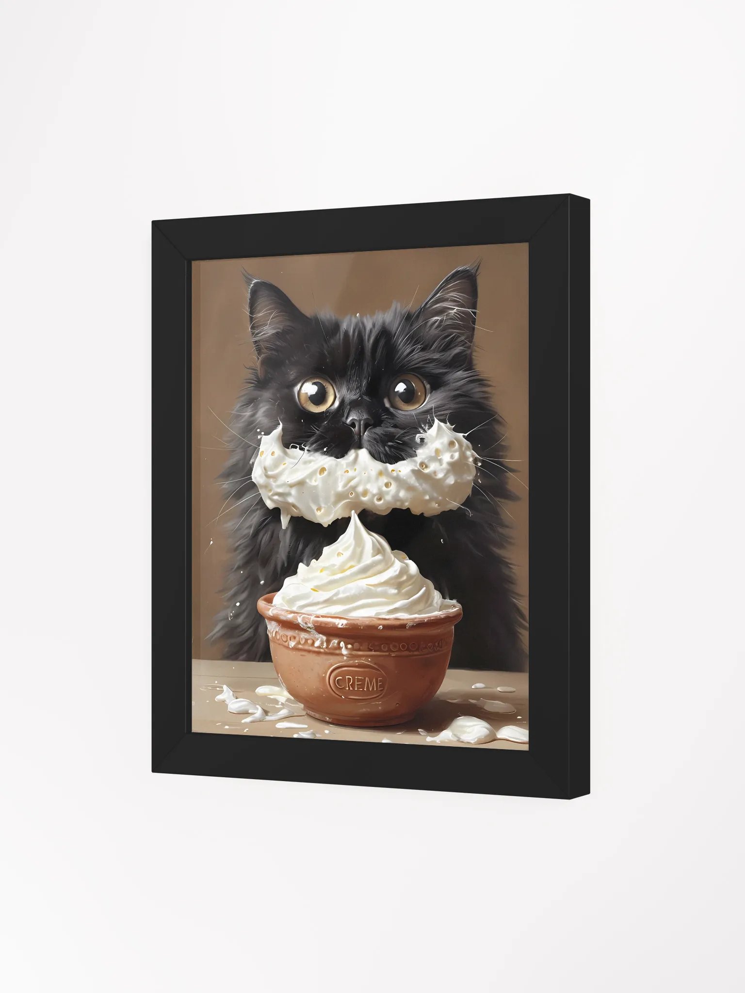 Whipped Cream Cat Framed Poster product image (4)
