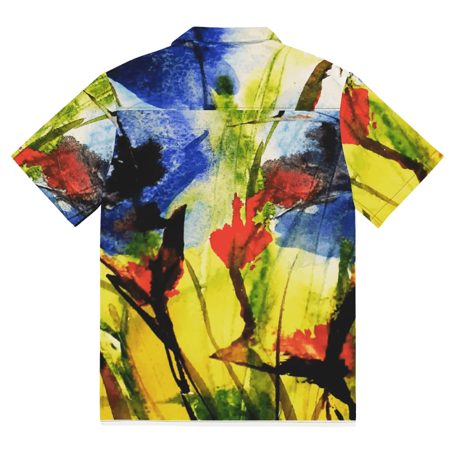 original abstract watercolour painting printed on hawain shirt product image (11)