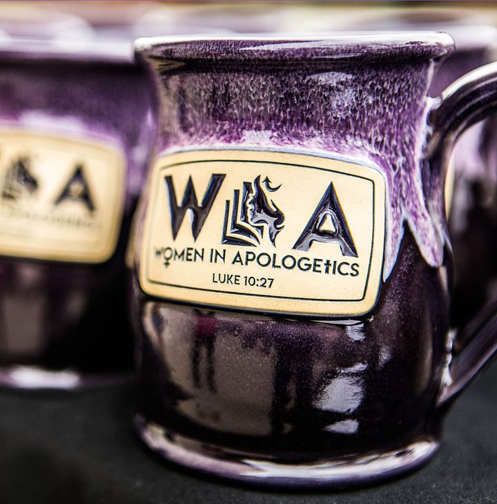 14 oz Purple, Hand-Thrown Mug with Vintage WIA Logo product image (1)