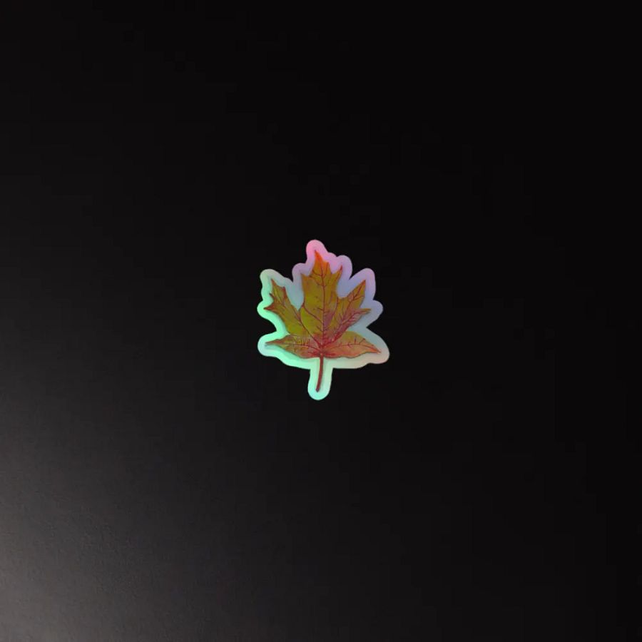 Autumn Leaf Holographic Sticker product image (4)