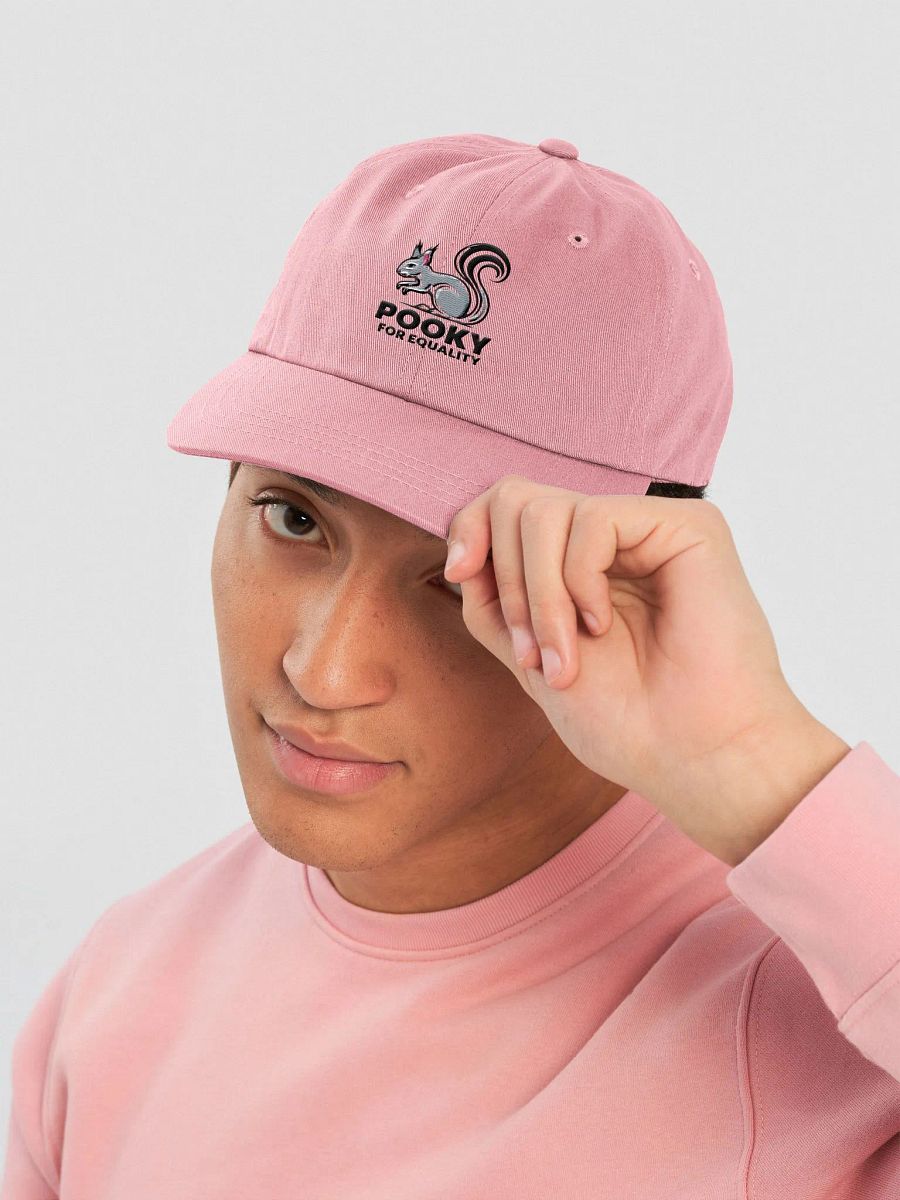 baseball hat: Pooky for equality, greyscale, minimal and understated product image (5)