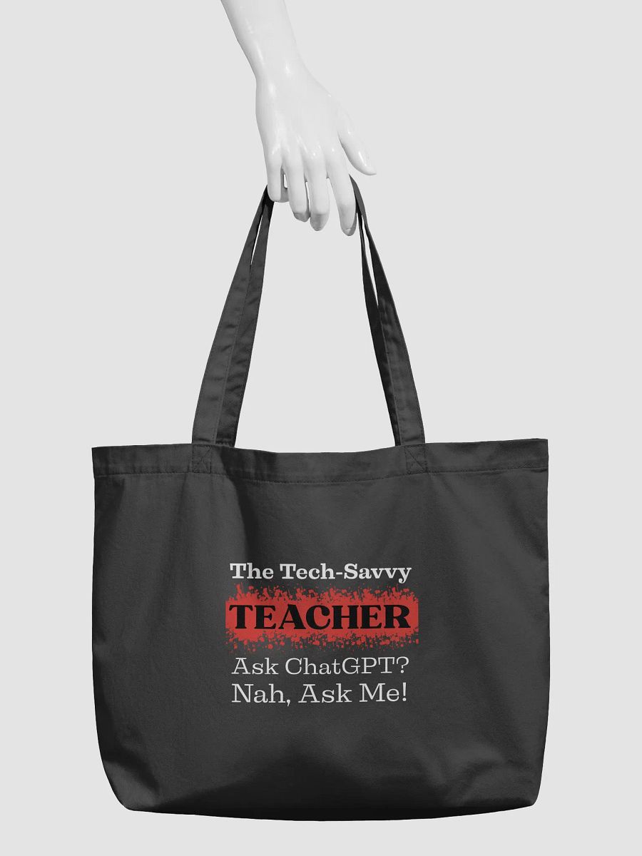 The Tech-Savvy Teacher, Ask Me Eco Tote Bag product image (4)